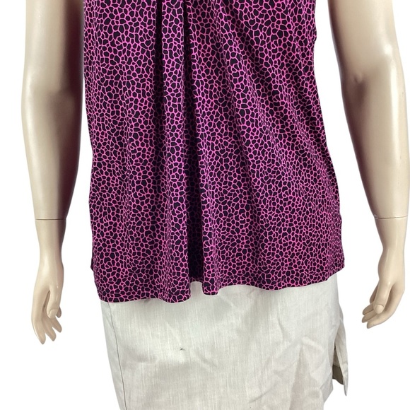 Michael Michael Kors Cerise Animal Print Halter Top Size 1X - Picture 3 of 7